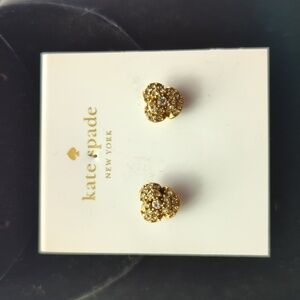 NWOT (#50) Kate Spade Gold Toned Flower Shaped Earrings